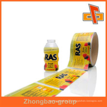 Accept custom order made in china OEM plastic pvc film rolls for beverage bottles with your own logo